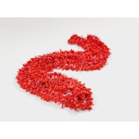 Red Coral 3 Strand Branched Necklace and Free Gift - Picture 1 of 5
